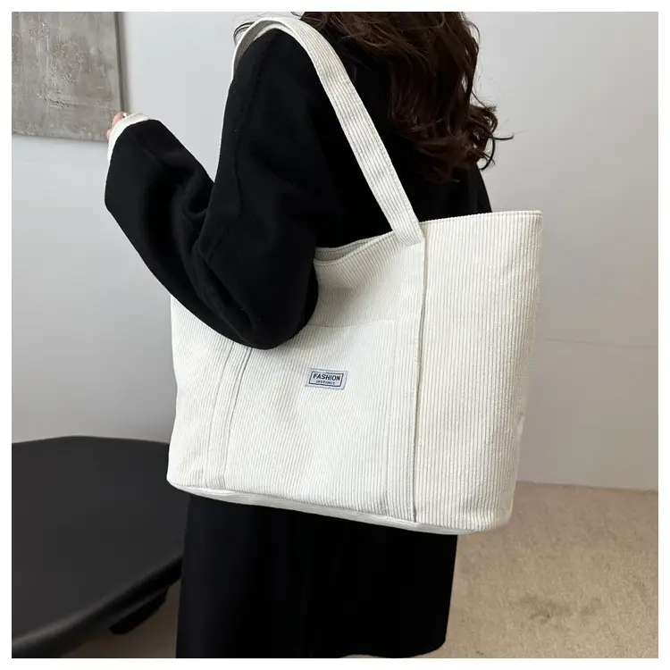Velvet Large Capacity Shoulder Bag for College Students — feature 12