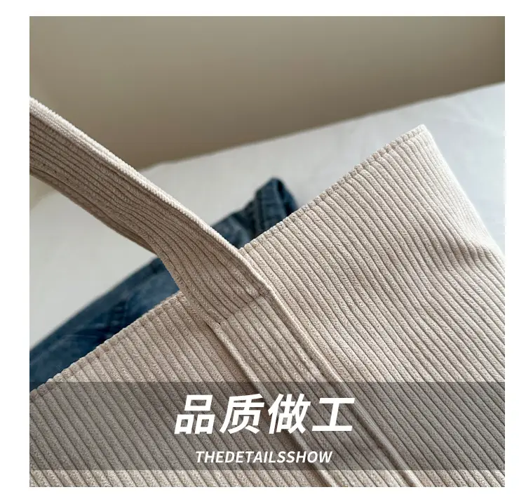 Velvet Large Capacity Shoulder Bag for College Students — feature 3
