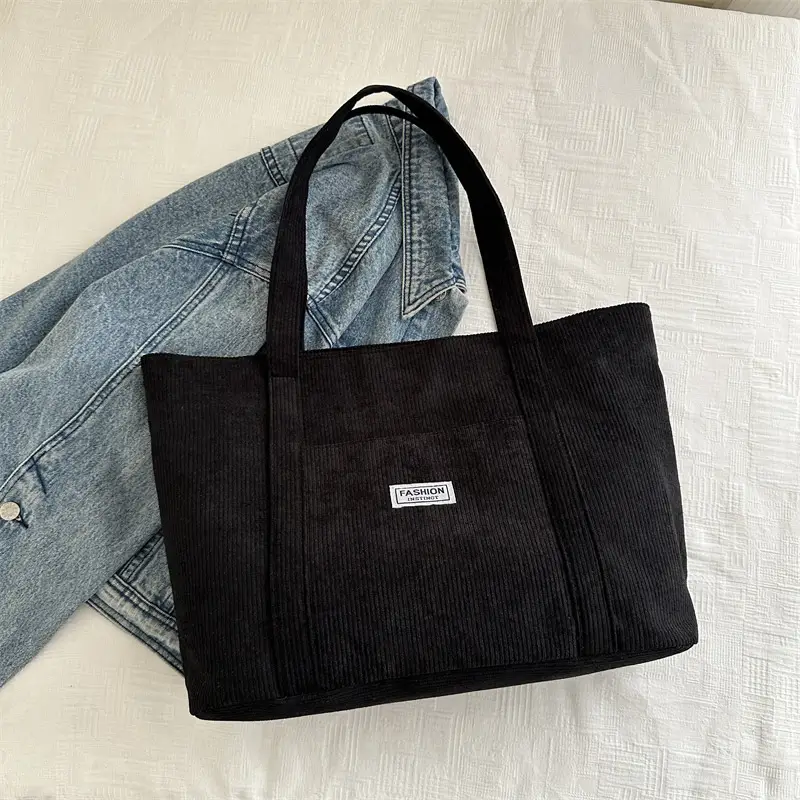 Velvet Large Capacity Shoulder Bag for College Students - Image 2