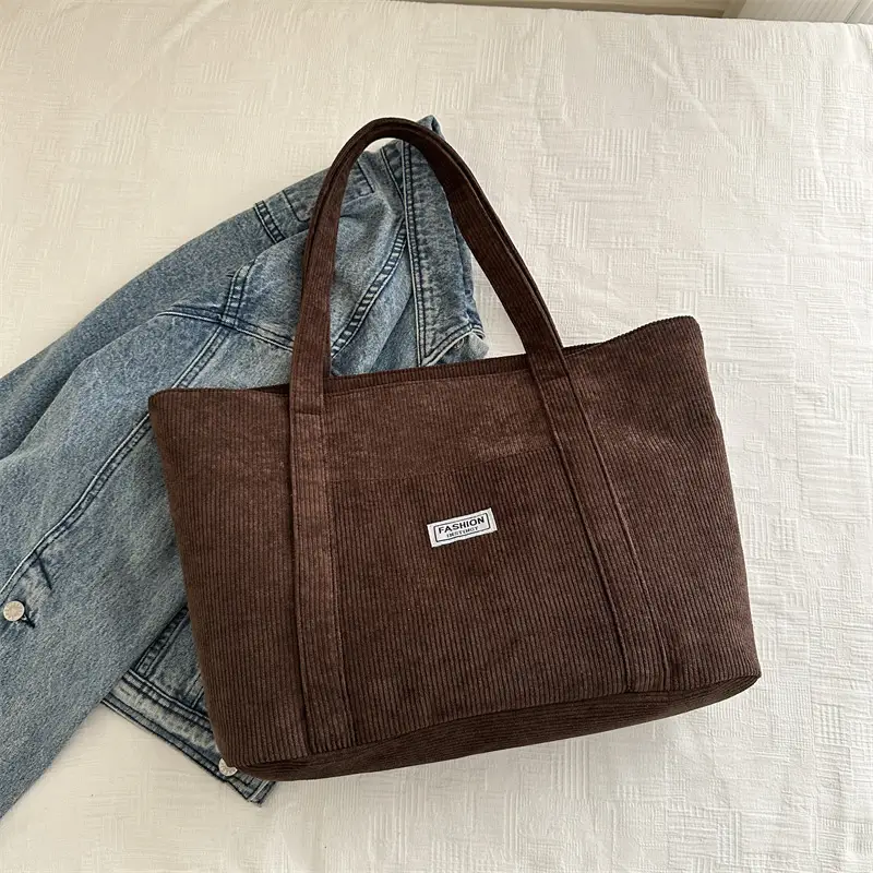 Velvet Large Capacity Shoulder Bag for College Students - Image 3