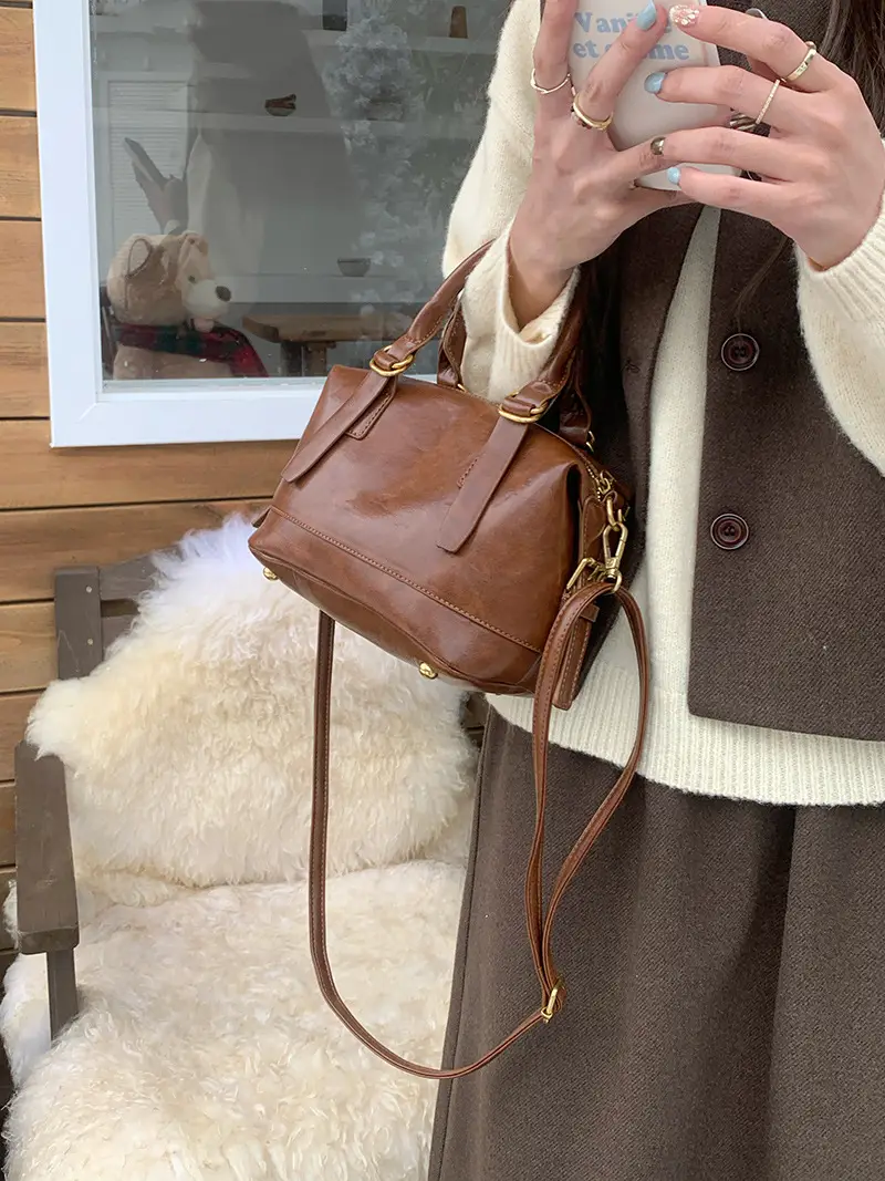 Women's 2-Piece Retro Bowling Bag Shoulder Crossbody - Image 5