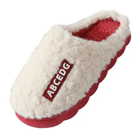 New Thickeneded Cotton Slippers for Women, Autumn and Winter Soft-Soled Home Slippers, High-Bottom Outer Wear, Warm Cotton Slippers for Couples, Men's Furry Shoes