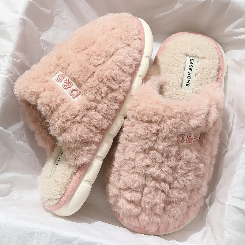 Cotton Slippers Women's Winter 2024 New Indoor Home Moon Non-slip Thickened Bottom Plush Slippers Autumn - Image 12