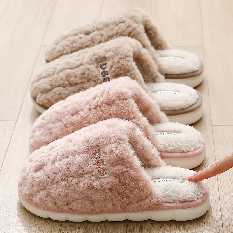 Cotton Slippers Women's Winter 2024 New Indoor Home Moon Non-slip Thickened Bottom Plush Slippers Autumn - Image 13