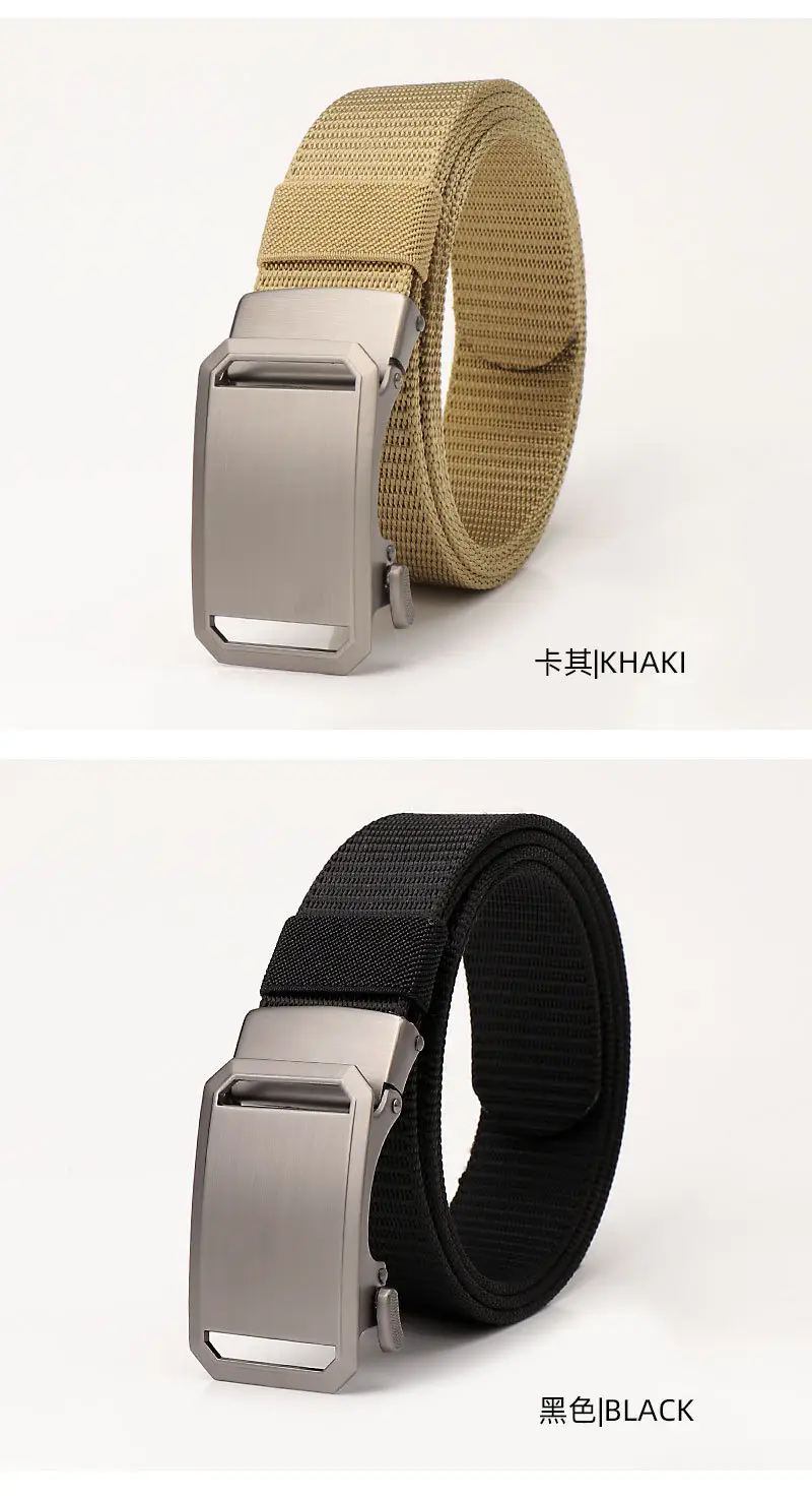 Men's Green Nylon Mountaineering Belt with Silver Buckle — feature 12
