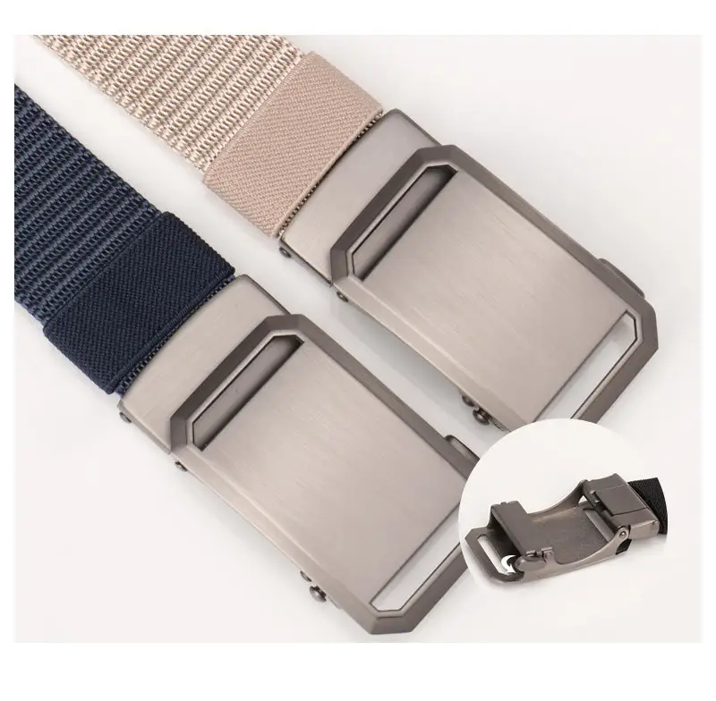 Men's Green Nylon Mountaineering Belt with Silver Buckle — feature 14