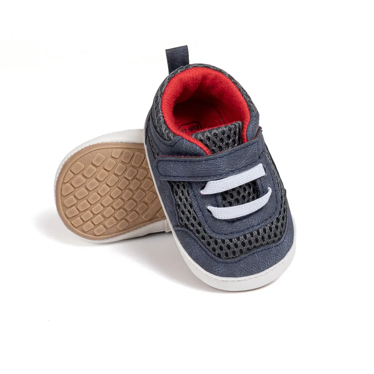 Baby Velcro Shoes Blue Red 0-1 Year Old