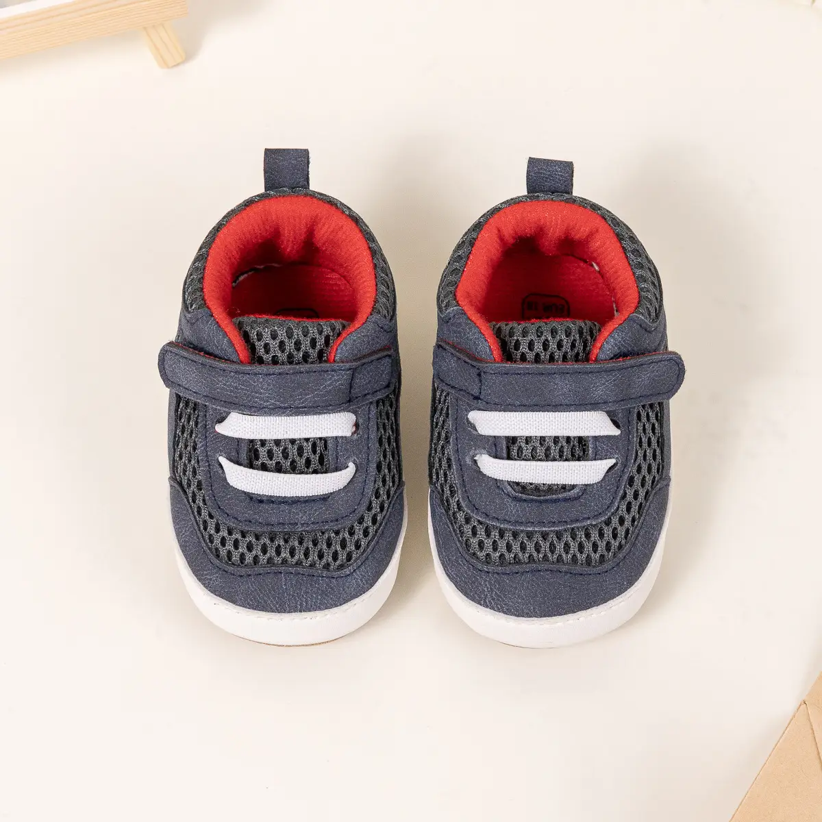 Baby Velcro Shoes Blue Red 0-1 Year Old — feature 6