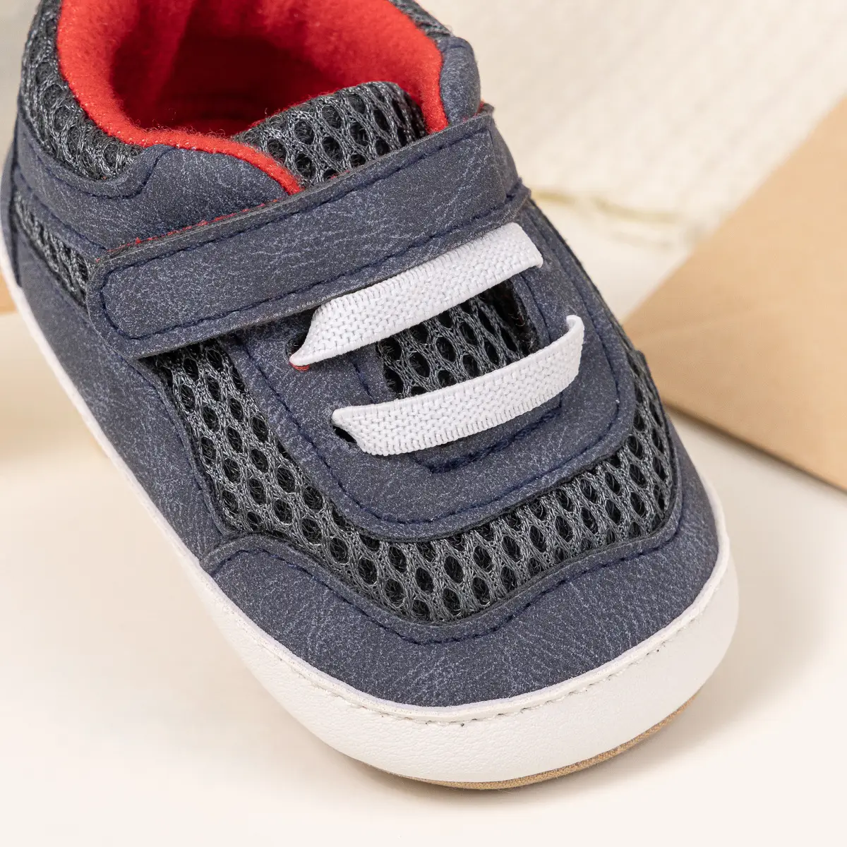 Baby Velcro Shoes Blue Red 0-1 Year Old — feature 9