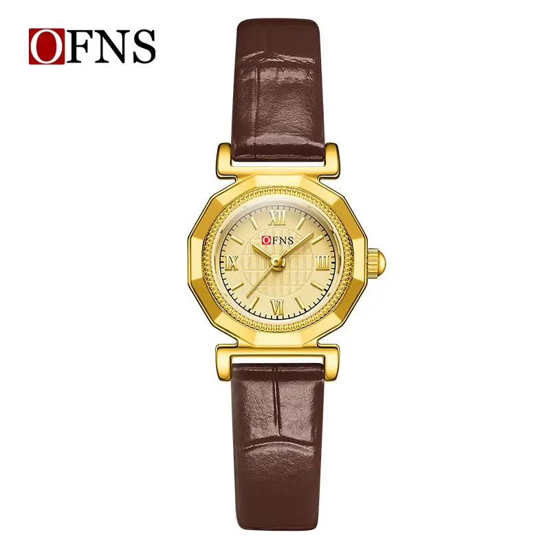 Women's Roman Scale Waterproof Quartz Watch with Black Belt - Image 6