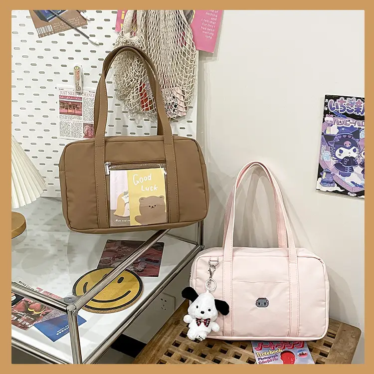 Cat Embroidered Light Blue Shoulder Bag for Women — feature 13