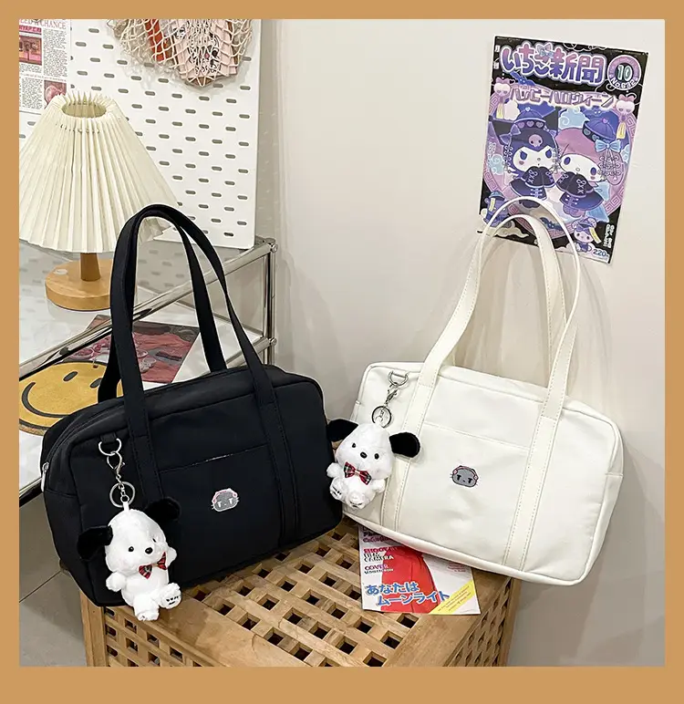 Cat Embroidered Light Blue Shoulder Bag for Women — feature 14