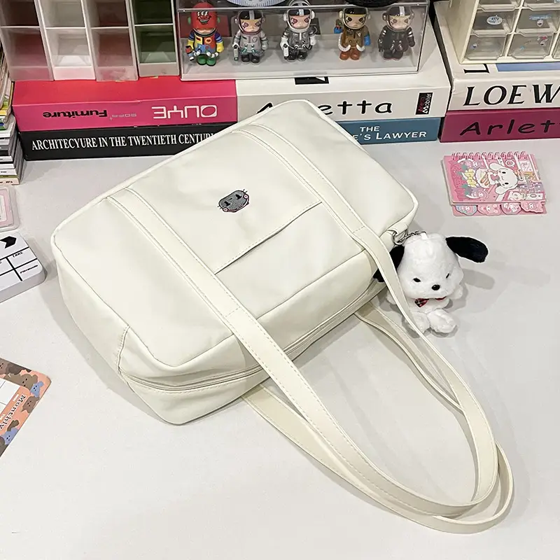 Cat Embroidered Light Blue Shoulder Bag for Women — feature 19