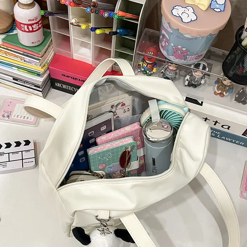 Cat Embroidered Light Blue Shoulder Bag for Women — feature 30