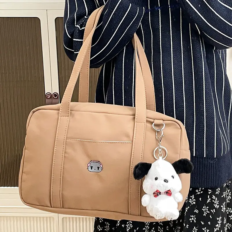 Cat Embroidered Light Blue Shoulder Bag for Women — feature 31