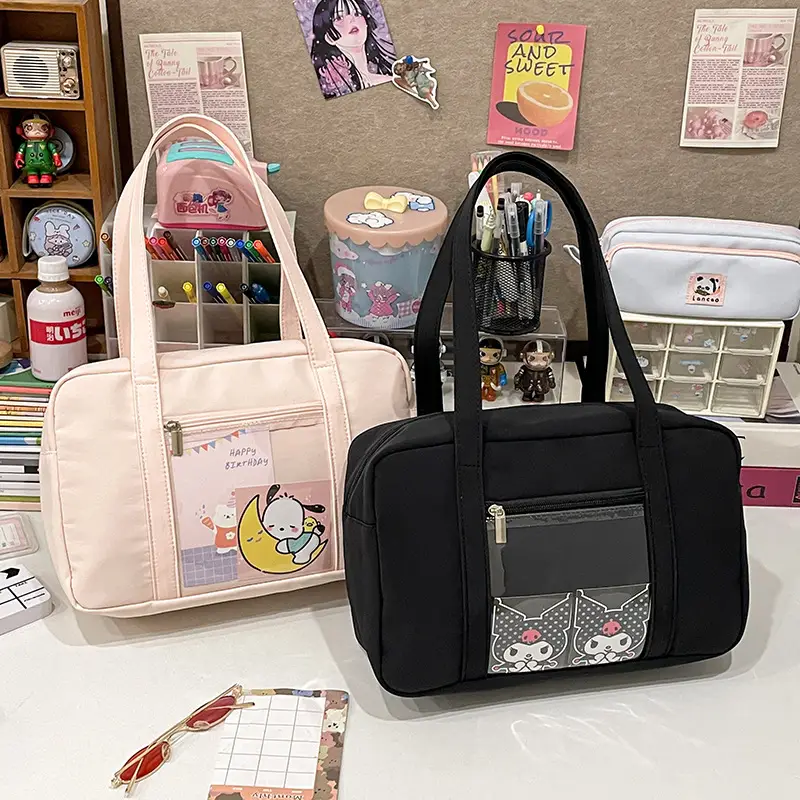 Cat Embroidered Light Blue Shoulder Bag for Women — feature 42