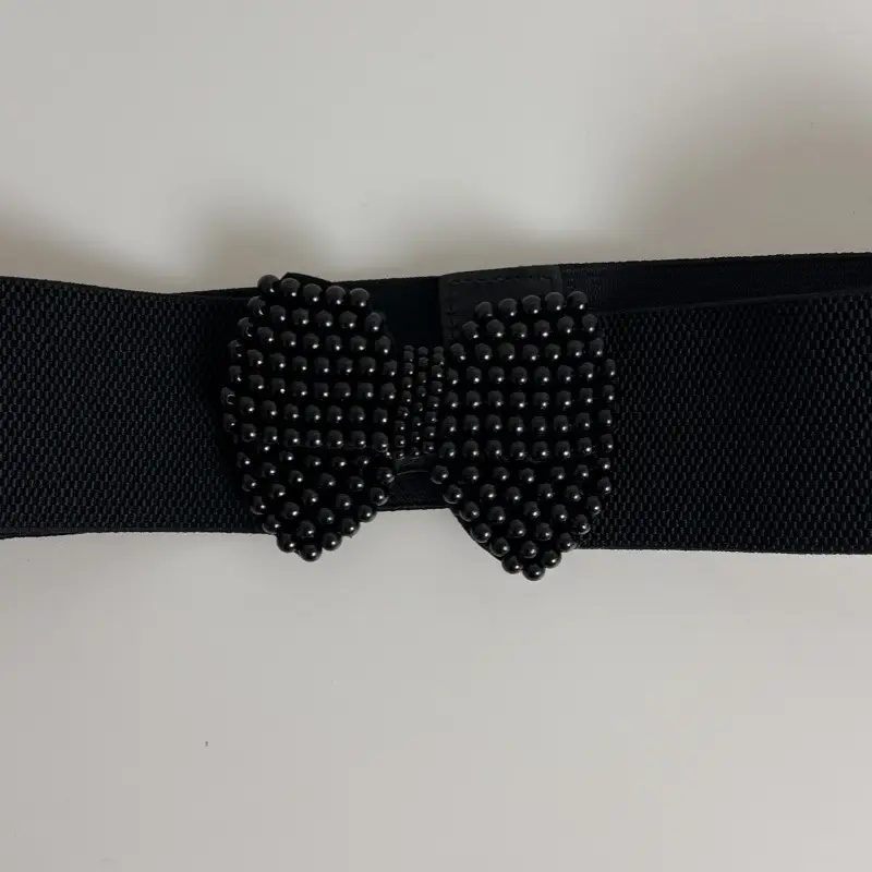 Black Pearl Bow Belt for Women — feature 4