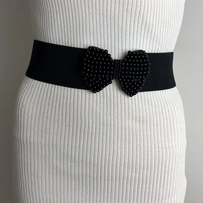 Black Pearl Bow Belt for Women — feature 6