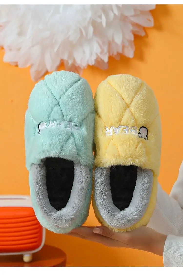 Men's Cotton Slippers Men's Winter Bag Heel 2024 New Indoor Household Wool Slip-proof Warm fleece-lined Cotton Shoes for Men — feature 12