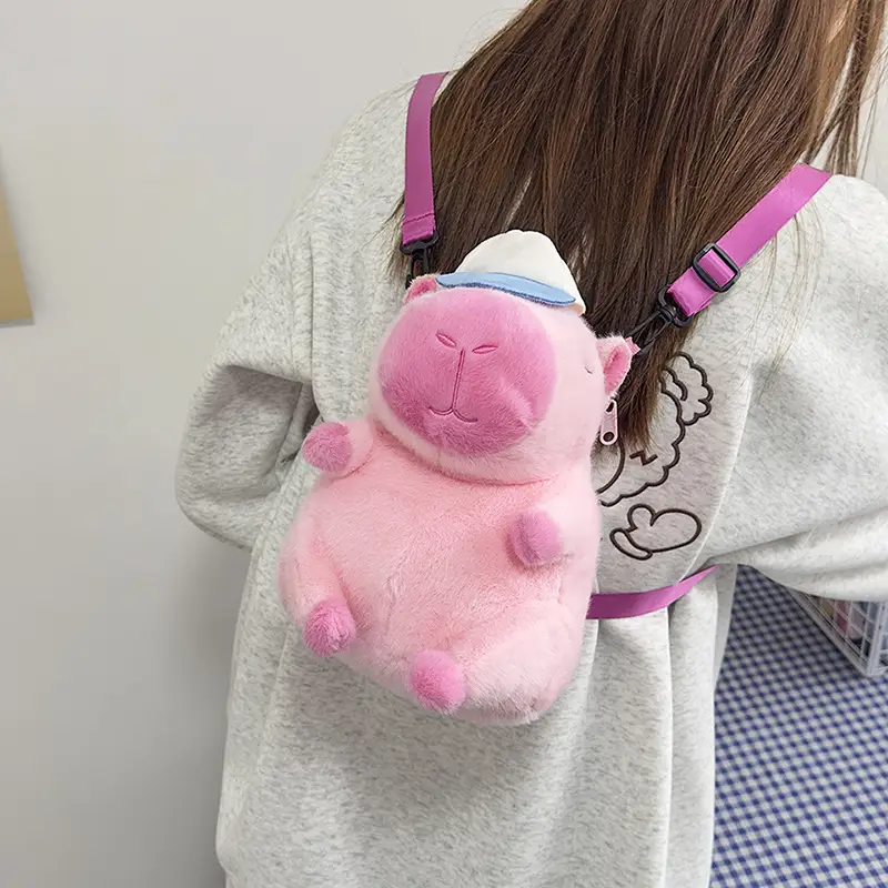 Cute Plush Kapibala Doll Bag for Girls - Image 5
