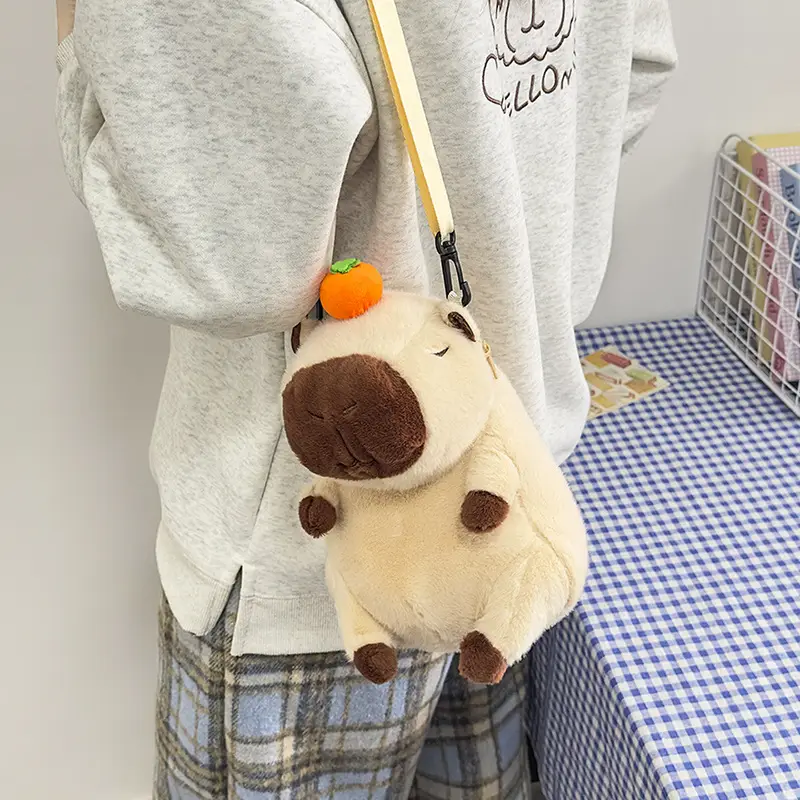 Cute Plush Kapibala Doll Bag for Girls - Image 6