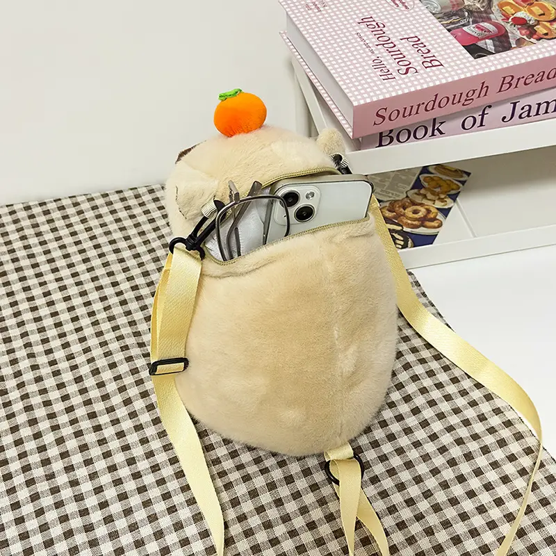Cute Plush Kapibala Doll Bag for Girls - Image 7