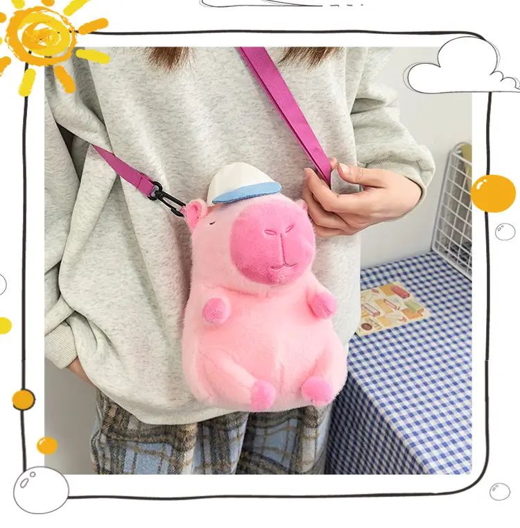 Cute Plush Kapibala Doll Bag for Girls — feature 1
