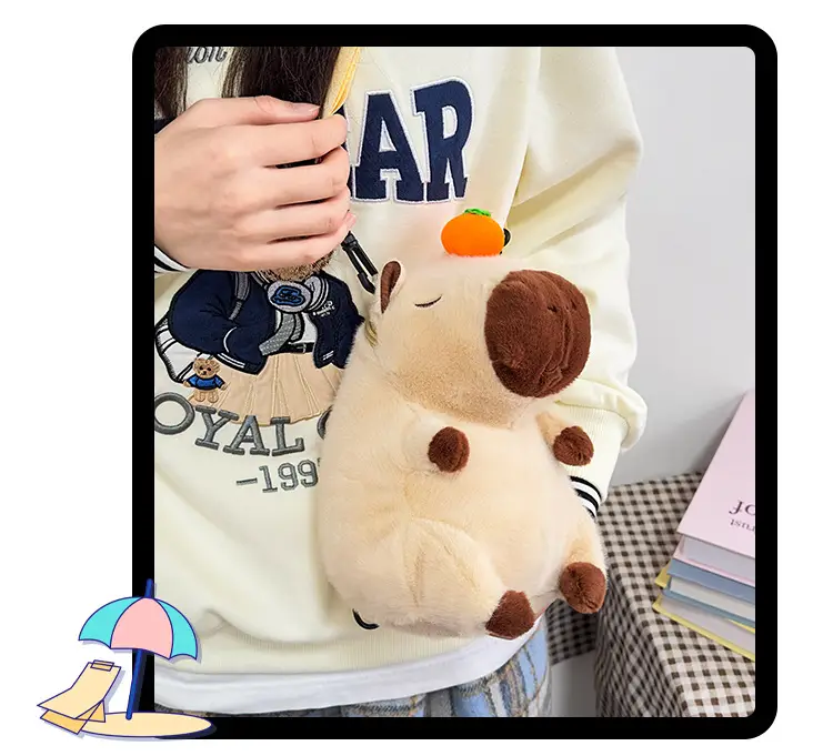 Cute Plush Kapibala Doll Bag for Girls — feature 11
