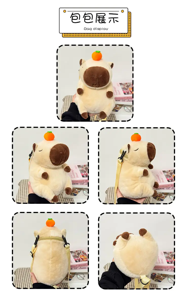 Cute Plush Kapibala Doll Bag for Girls — feature 6