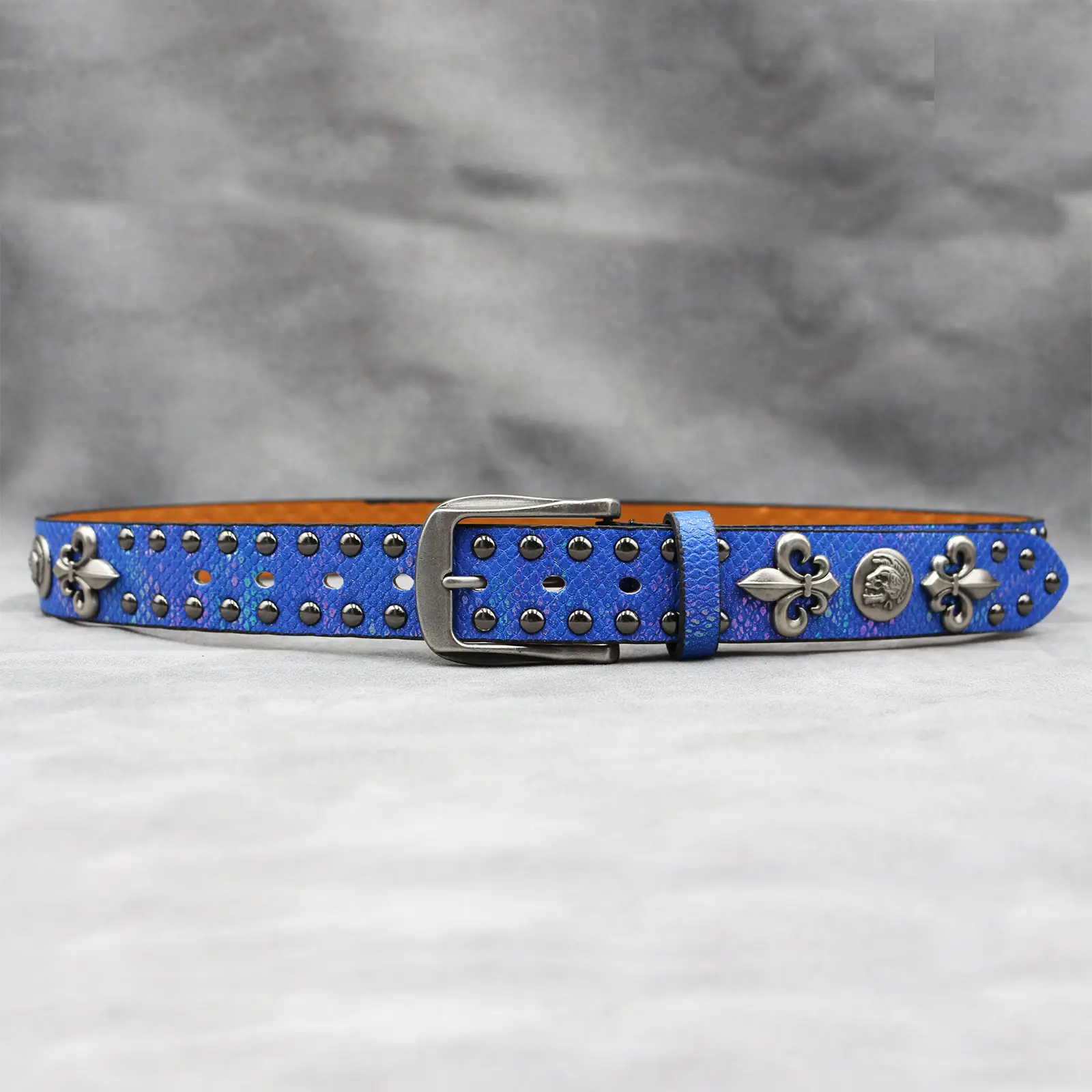 White Skull Rivet Belt for Men Women Punk Style — feature 30