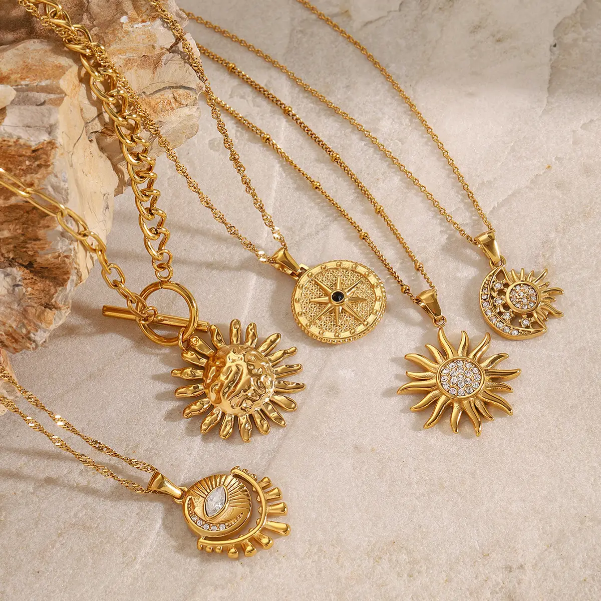 Jingqiao Star Necklace Gold 6.5g Titanium Steel - Image 8