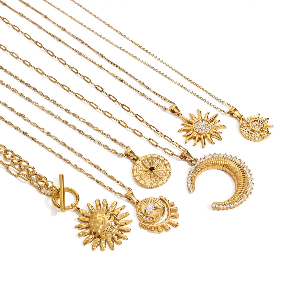 Jingqiao Star Necklace Gold 6.5g Titanium Steel - Image 9