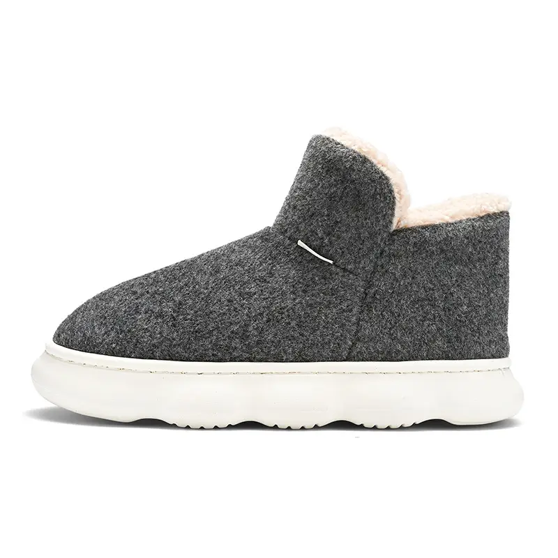 Cotton Shoes Men's Winter fleece-lined Thickened Warm Indoor and Outdoor Snow Boots Outdoor Cold-proof Thick-soled Maomao Bread Shoes - Image 7