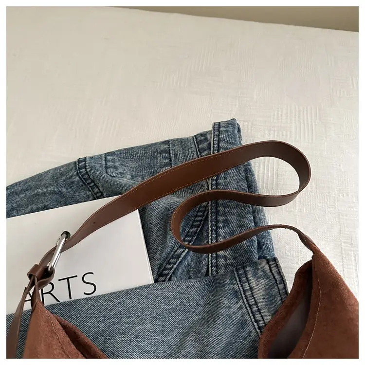 New Retro Fleece Shoulder Bag Large Capacity Textured — feature 23