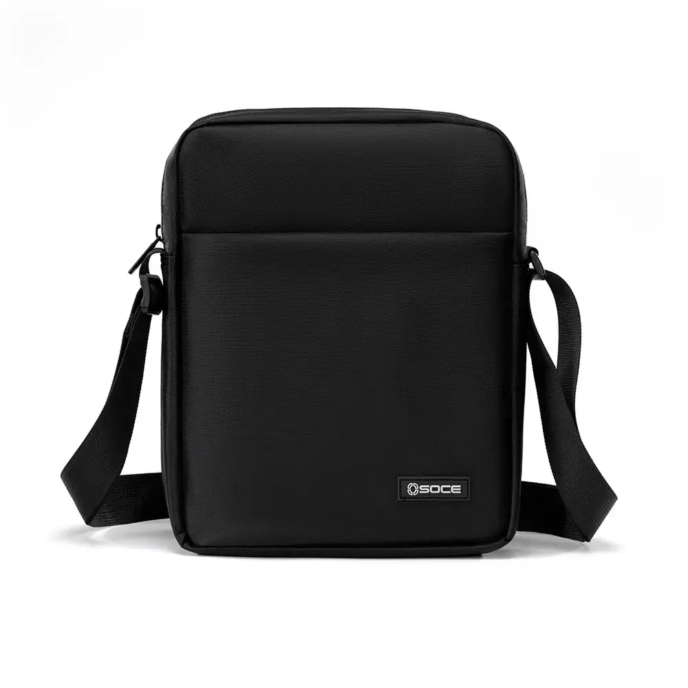 Osoce Black Large Canvas Crossbody Bag for Men Women - Image 7