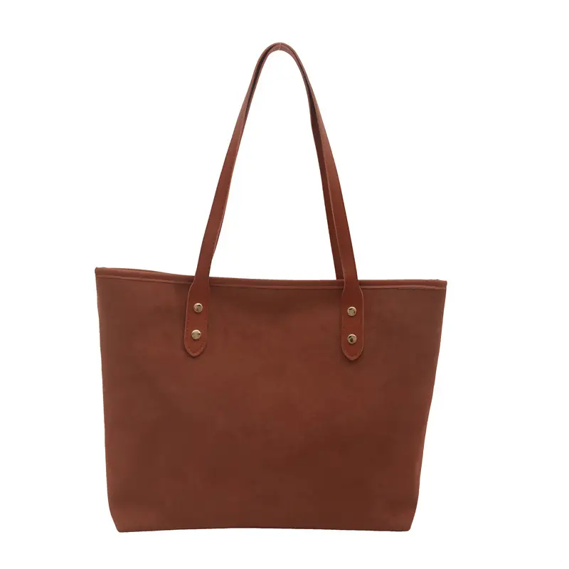Large Capacity Women's Brown Tote Bag Winter New - Image 9