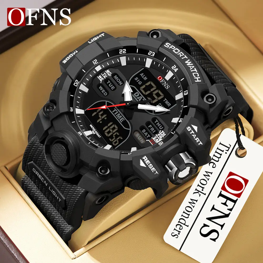 OFNS Cross-border Electronic Alarm Watch for Boys Blue White