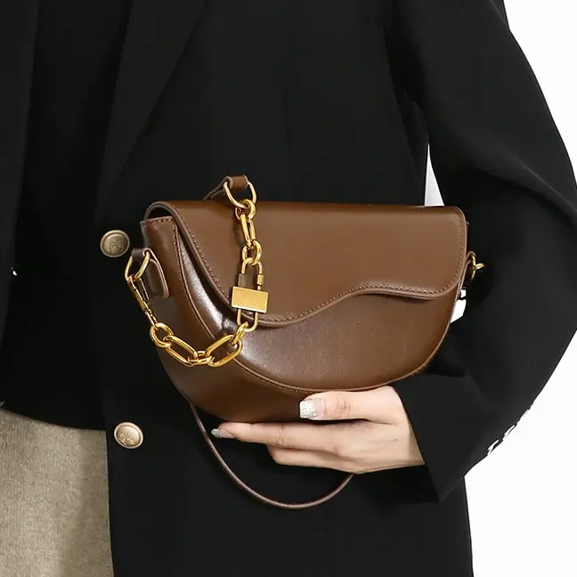 Vintage Brown Shoulder Crossbody Bag for Women - Image 4