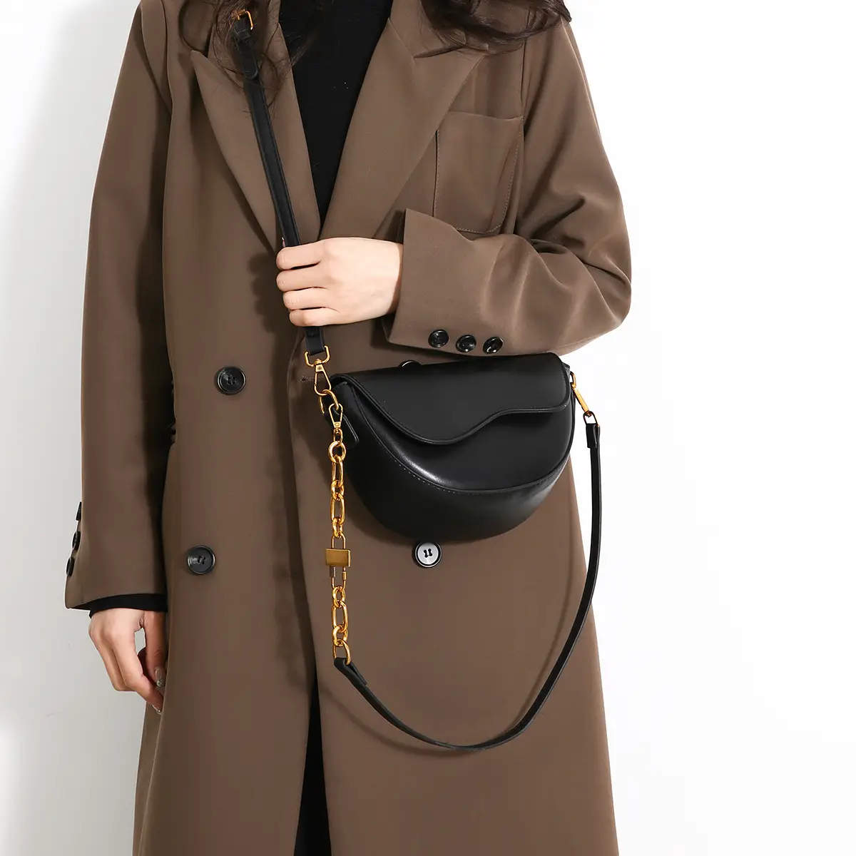 Vintage Brown Shoulder Crossbody Bag for Women - Image 5