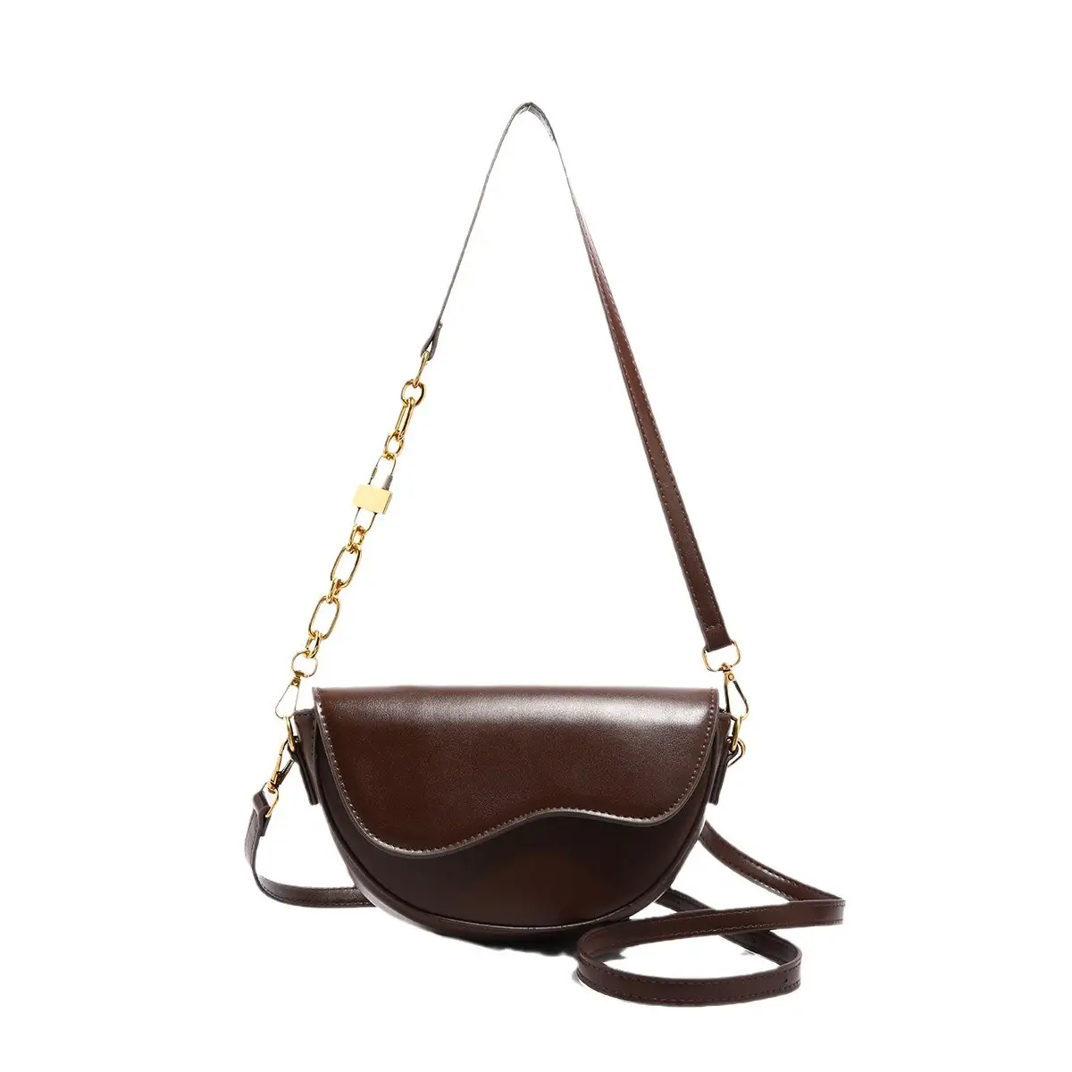 Vintage Brown Shoulder Crossbody Bag for Women - Image 8