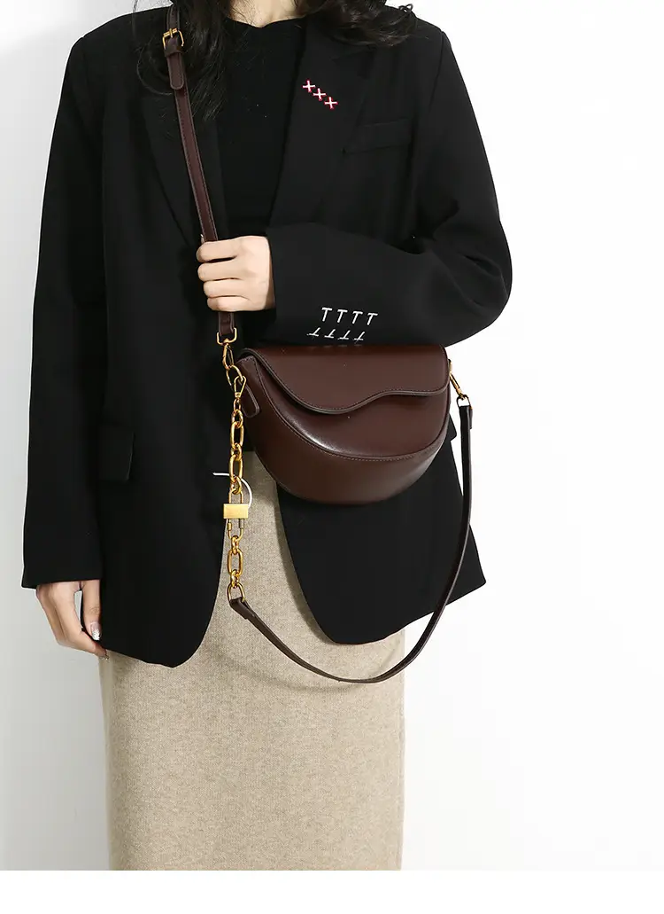 Vintage Brown Shoulder Crossbody Bag for Women — feature 3