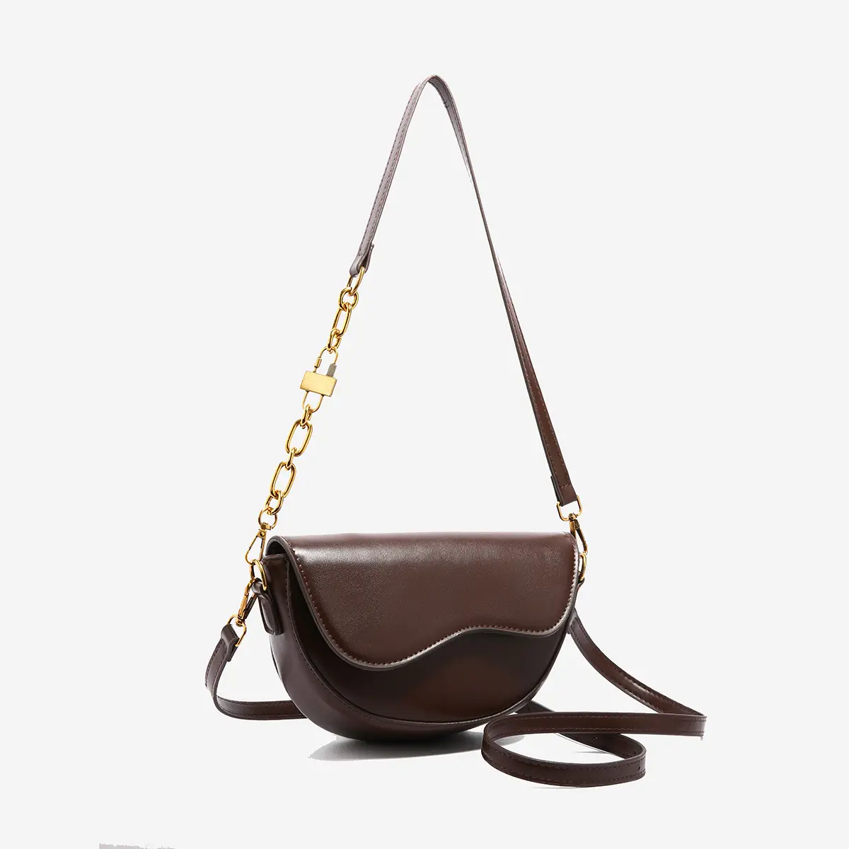 Vintage Brown Shoulder Crossbody Bag for Women - Image 2