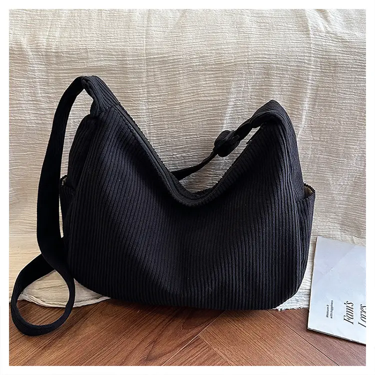 Women Crossbody Bag Black Ribbed Winter Casual 2026 — feature 37