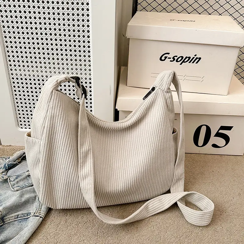 Women Crossbody Bag Black Ribbed Winter Casual 2026 - Image 2