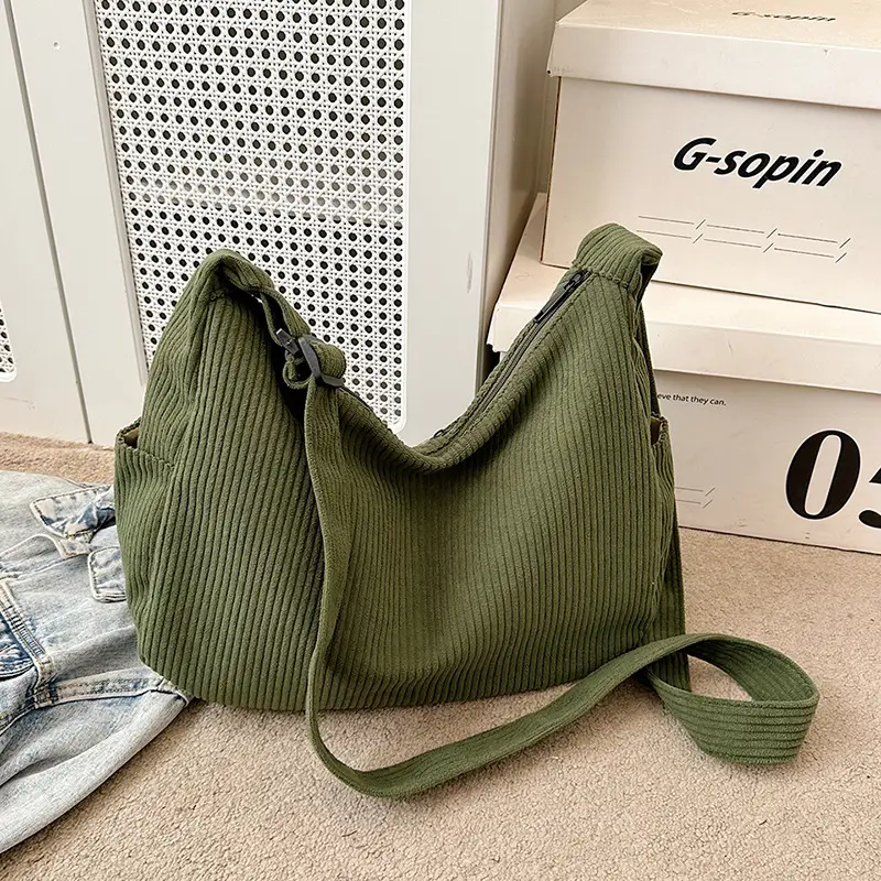 Women Crossbody Bag Black Ribbed Winter Casual 2026 - Image 5