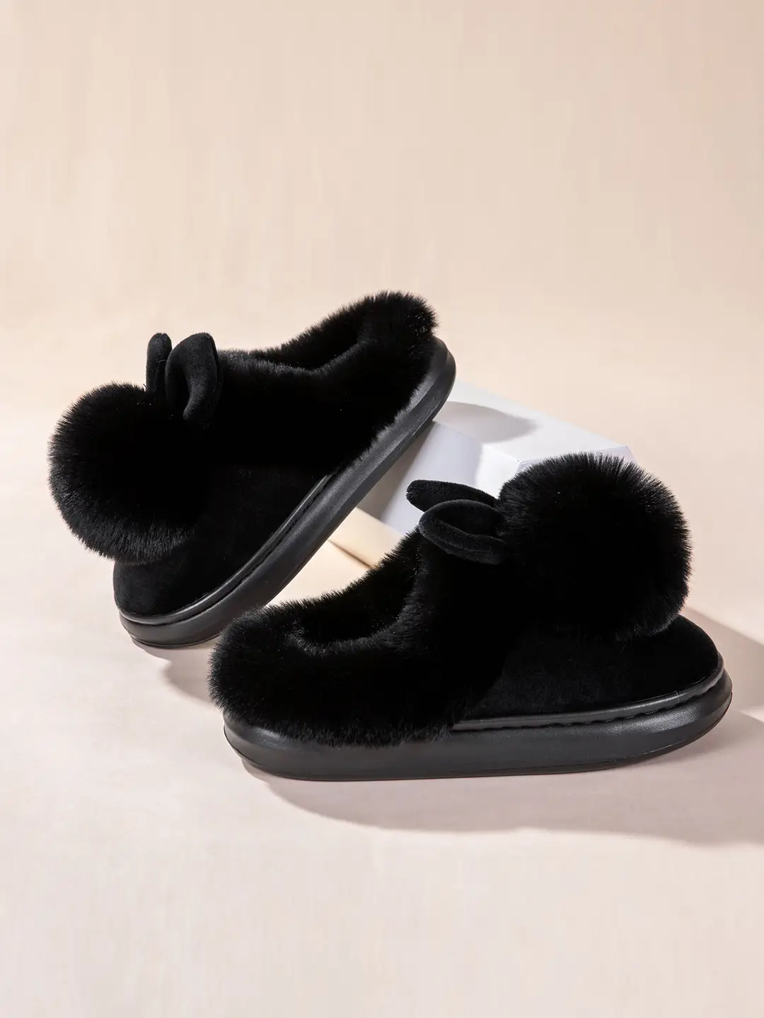 Cross-Border Girls' Cotton Slippers, Women's Cotton Slippers, All-Inclusive Plush Slippers, Women's Foot-Wrapped Home Warm Ladies' Fur Slippers — feature 1