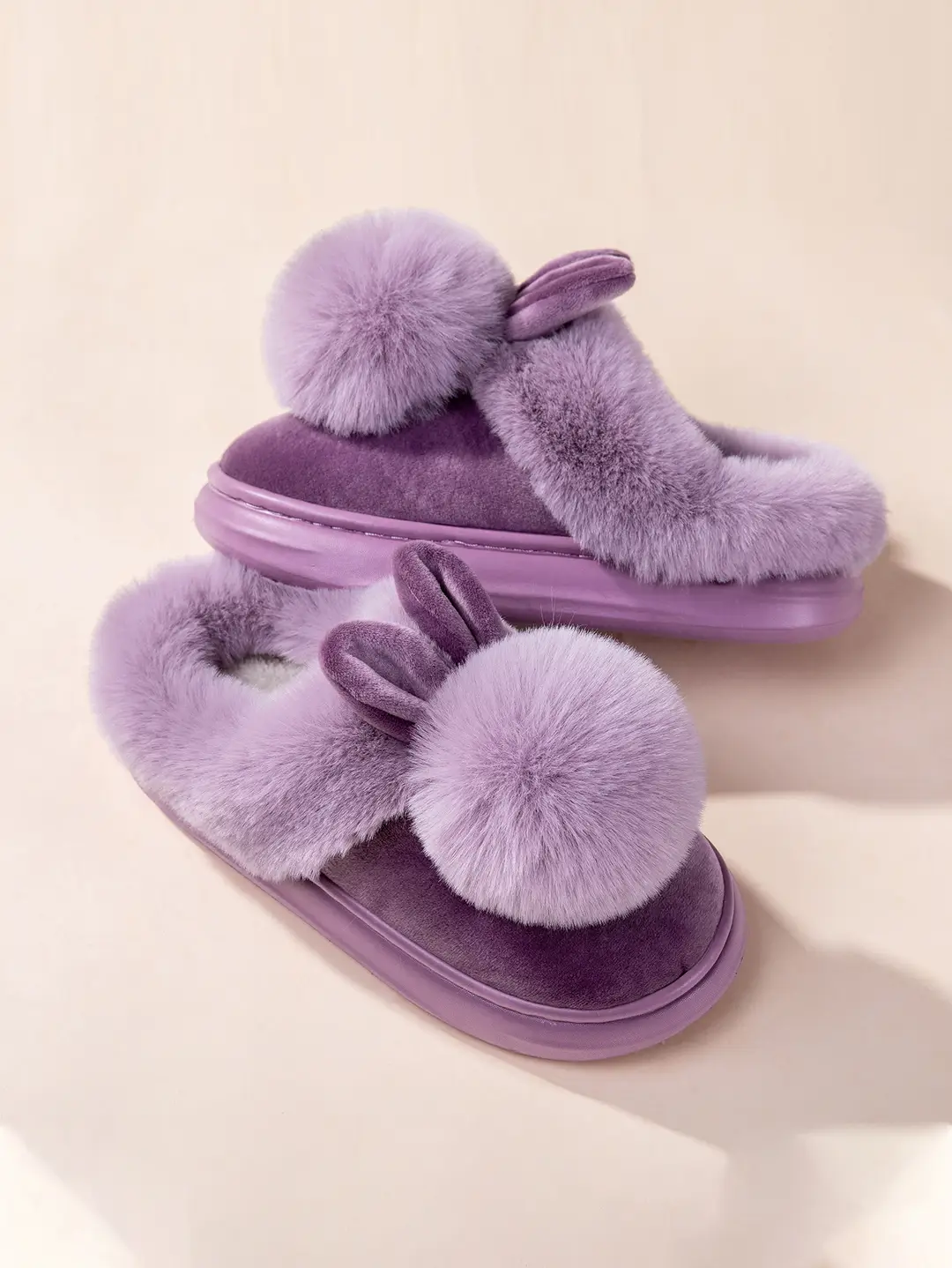 Cross-Border Girls' Cotton Slippers, Women's Cotton Slippers, All-Inclusive Plush Slippers, Women's Foot-Wrapped Home Warm Ladies' Fur Slippers — feature 17