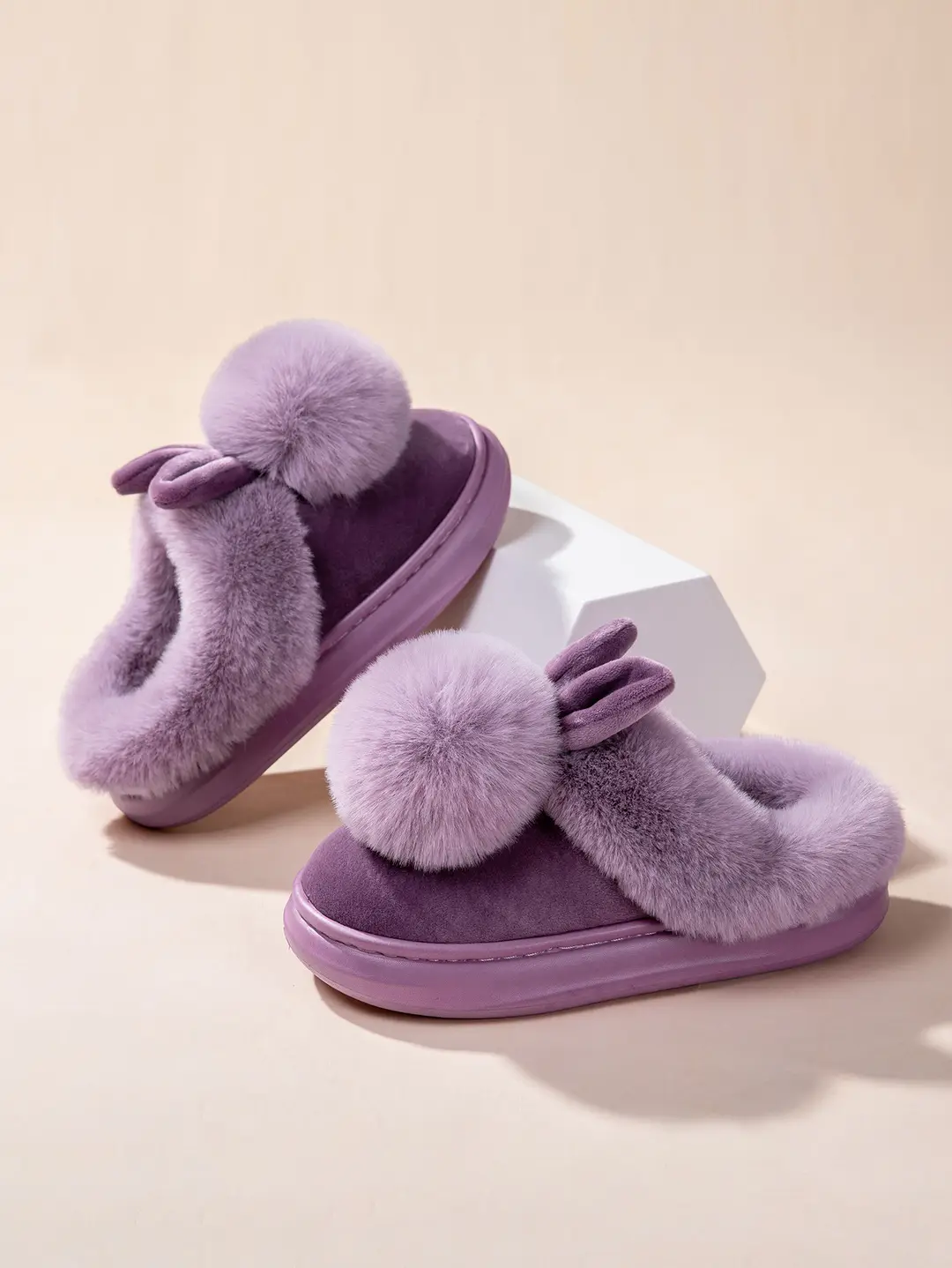 Cross-Border Girls' Cotton Slippers, Women's Cotton Slippers, All-Inclusive Plush Slippers, Women's Foot-Wrapped Home Warm Ladies' Fur Slippers — feature 18
