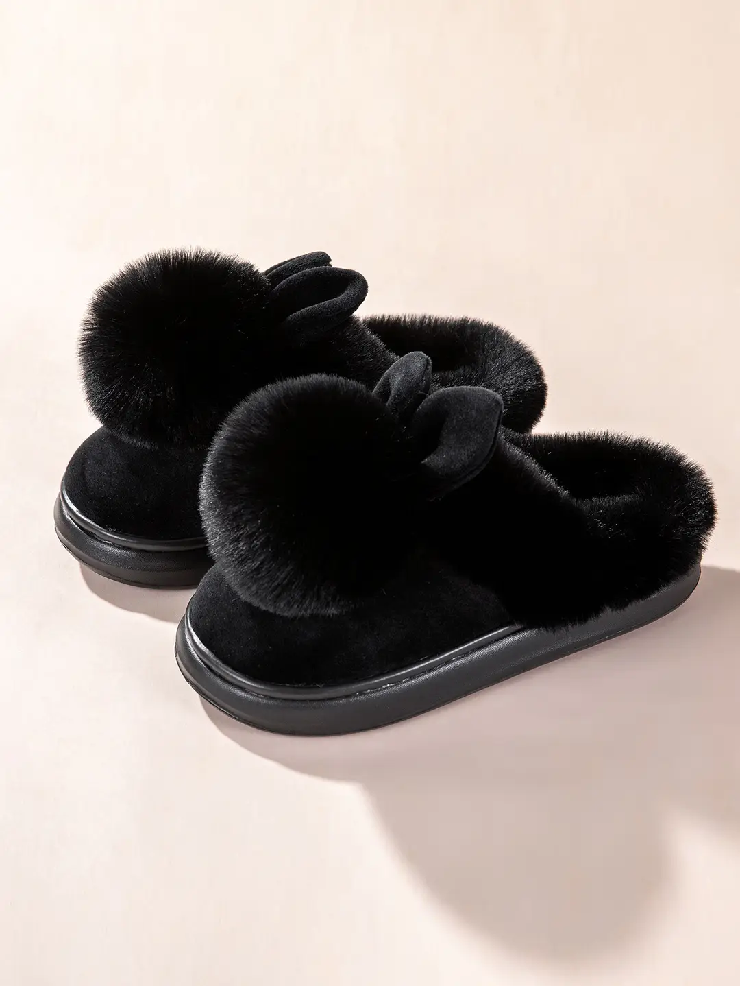 Cross-Border Girls' Cotton Slippers, Women's Cotton Slippers, All-Inclusive Plush Slippers, Women's Foot-Wrapped Home Warm Ladies' Fur Slippers — feature 2