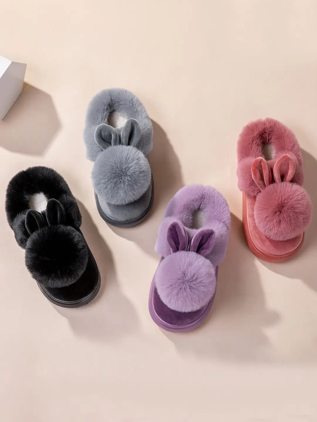 Cross-Border Girls' Cotton Slippers, Women's Cotton Slippers, All-Inclusive Plush Slippers, Women's Foot-Wrapped Home Warm Ladies' Fur Slippers — feature 21